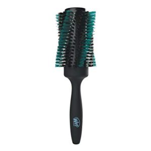 Wet Brush Smooth & Shine Round Brush - For Thick to Coarse Hair - A Perfect Blow Out with Less Pain, Effort and Breakage - Spiral Bristle Design Creates Smoother Styles, Black