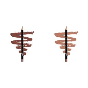 NYX PROFESSIONAL MAKEUP Slim Lip Pencil 2-Pack - Mahogany & Natural Long-Lasting Creamy Lip Liners