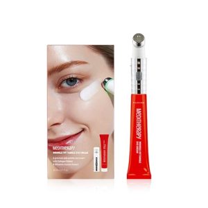 Wrinkle-fit Tangle Eye Cream, Chargable Device Tip + Protein Collagen Eye Cream, All-in-One Under Eye Treatment, 0.67 fl oz, Eye Massager for Dark Circles, Puffiness, Eyebags