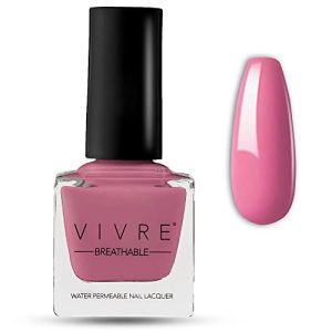 VIVRE Cosmetics Nail Polish, Quick Dry and Shiny Halal Nail Polish For Girls, Vegan and Non Toxic Nail Polish For Women, Long Lasting, Certified Breathable and Water Permeable - What’s the Mauve