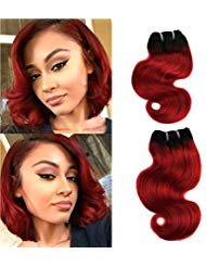 8 Inch Ombre Two Tone Brazilian Virgin Hair Extensions 50g Bundle Body Wave