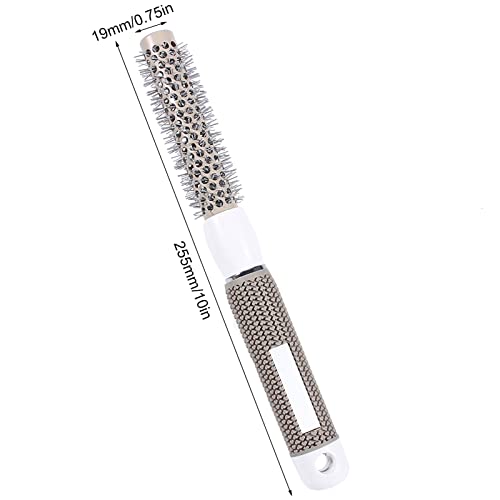 Ceramic Iron Round Styling Comb with Nylon Teeth, 19mm Diameter, Professional Salon Quality - Image 2