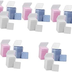 FRCOLOR 5pcs 3 Eyelash Glue Cleaning Non-Woven Fabric Lash Glue Wipes Nail Polish Remover lint Free Wipes Nails Glue Nail molding Gel Glue Bottle Cleaning Pad Cotton Supplies Make up