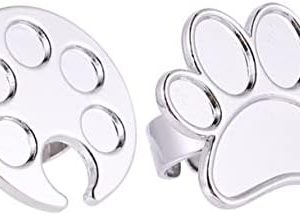 2pcs Acrylic Nail Art Palette Rings for Color Display and Mixing