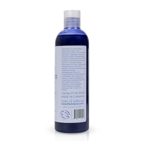 Purple Shampoo by The BTW Co. for Silver, Gray and Blonde Hair: Brighten and Remove Yellowing or Brassy Tones with No Sulfates, No Parabens – 16 ounce – Cruelty-Free for Color-Treated and Natural Hair - Image 3