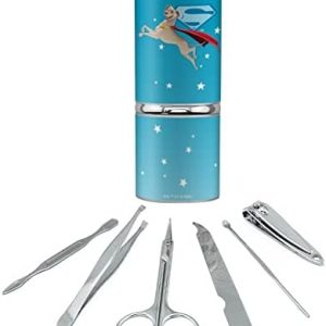 DC League of Super Pets Krypto Stainless Steel Manicure Pedicure Grooming Beauty Care Travel Kit