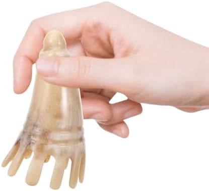 Gentle Horn Scalp Massager Comb with Wide Teeth for Neck and Head Relaxation Treatment - Image 3