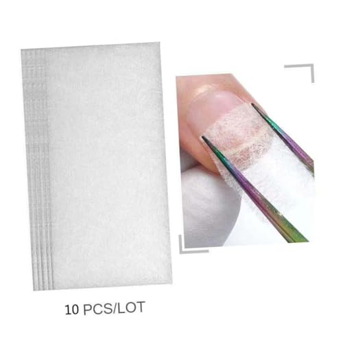 Nail Fiberglass 10pcs Fiberglass Nail Kit Fiberglass Nail Fibre Nail for Nail Extension Glases Clear Glass Glassine Fiber Clear Acrylic Nail Tips Miss White Major Nail Set - Image 8