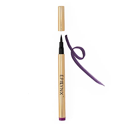 by Dr. Liia Long Lasting Waterproof Liquid Eyeliner with Precision Tip | Gluten and Allergen Free, Vegan Eyeliner Pencil |2ml| Purple