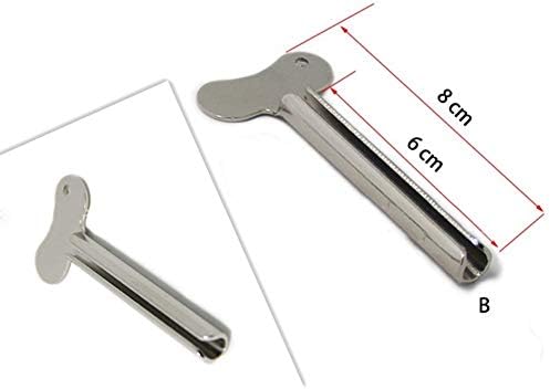 1Pcs Silver Tube Squeezer Key Metal Tube Squeezer Wringer Roller Tool for Toothpaste Hair Color Dye Hand Cream Cosmetics Paint (8cm x 3.5cm) - Image 2