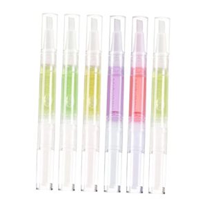 Mipcase 6pcs Softening Finger Oil Nail Essential Oil Cuticle Care Essential Oil Pen Nail Art Salon Tool Manicure Tool Nail Polish Moisturizing Oil Nutrient Oil Pen Liquid