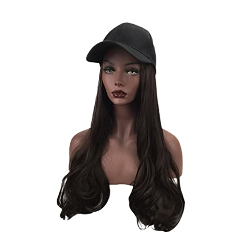 Housoutil 2pcs Beanie Hat Wig Woman Wig Long Curly Hair Wig Long Wig Cap Hairstyles Hair Extension with Hat Curly Closure Wig Human Hair Gabor Wigs for Women Hats Baseball Cap Curls Women's - Image 5