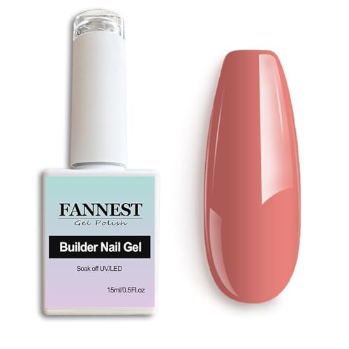 Builder Gel for Nails, Rouge Red 6 in 1 Builder Nail Gel,Strengthener Extension Gel,Shaping Nail,Attach False Nail Tips,Builder Gel in a Bottle 15ml.