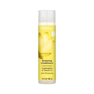 DERMA-E Restoring Conditioner for Volume & Shine – Sulfate Free Volumizing Conditioner with Lemongrass & Vitamin E – Nourishing Color Care Conditioner, 10 oz