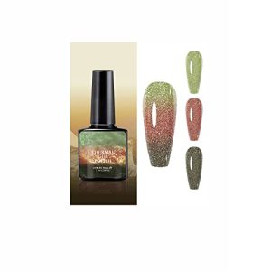 Color Changing Gel Nail Polish Long Lasting Glossy Glitter Gradient Mood Gel Polish for DIY Nail Art Manicure at Home Salon