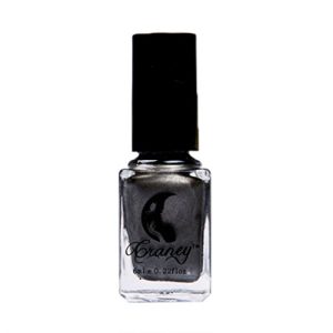 DATEWORK Mirror Plating Silver Paste Metal Color Stainless Steel Silver Nail Polish (Black)