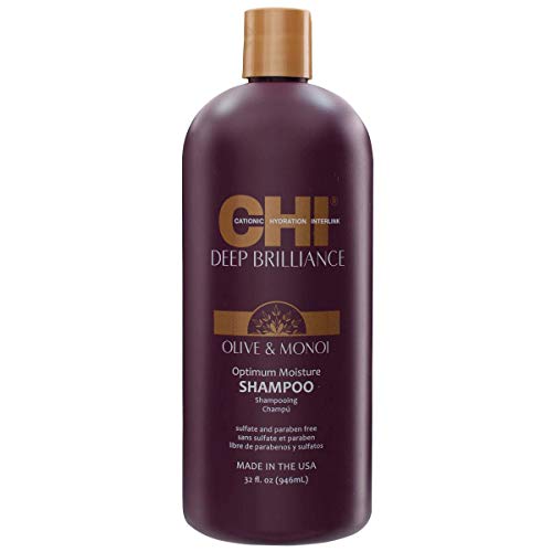 CHI Deep Brilliance Olive & Monoi Optimum Moisture Shampoo & Conditioner with 2 Pumps 32oz Bundle - Image 2