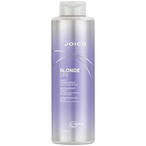 Joico Blonde Life Violet Conditioner | For Cool & Bright Blonde Hair | Neutralize Brassy Tones | Banish Yellow Tones | Boost Shine | Sulfate Free | With Monoi & Tamanu Oil