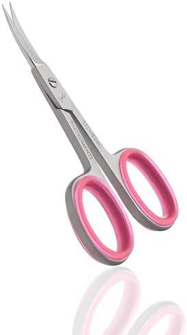 Curved Stainless Steel Eyebrow, Cuticle, Eyelash, and Nose Hair Trimmer Scissors - Small Size for Him and Her - Image 5