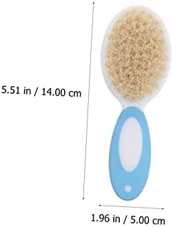 3pcs Wool Brush Home Baby Bath Brush Home Baby Shower Brush Baby Hair Brush Cleaning Shower Cleaning Scrubbers Shower Baby Natural Bristle Comb Wooden Newborn - Image 3