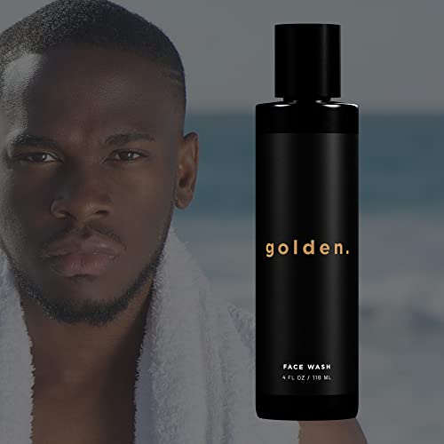 Golden Grooming Co. Men Face Wash with Aloe Vera & Vitamin E - Facial Cleanser for Men - Organic & Nature-Based - Ideal for Sensitive and Oily Skin - Rich Foaming Daily Cleanser - 4 oz. - Image 5