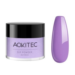 Aokitec Dip Powder Classic Color, Nail Dipping Powder French Powder Pro Collection System Nail Art Starter Manicure Salon DIY at Home, Odor-Free&Long-Lasting, No Needed Nail Lamp Curing, 1 Oz