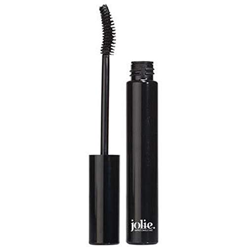 Jolie Ultra Dramatic Luxury Waterproof Mascara 0.35 oz Black, Deep Curling Brush for Intense Lashes