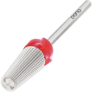 PANA Nail Carbide 5 in 1 Bit - Two Way Rotate use for Both Left and Right Handed - Fast Remove Acrylic or Hard Gel - 3/32" Shank - Manicure, Nail Art, Drill Machine (Fine - F, Silver)