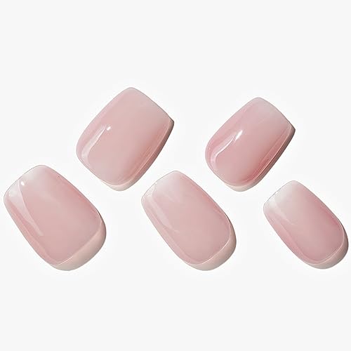 GLAMERMAID Extra Short Square Handmade Dried Rose Gel Polish Press On Nails 30 Piece Set - Image 2