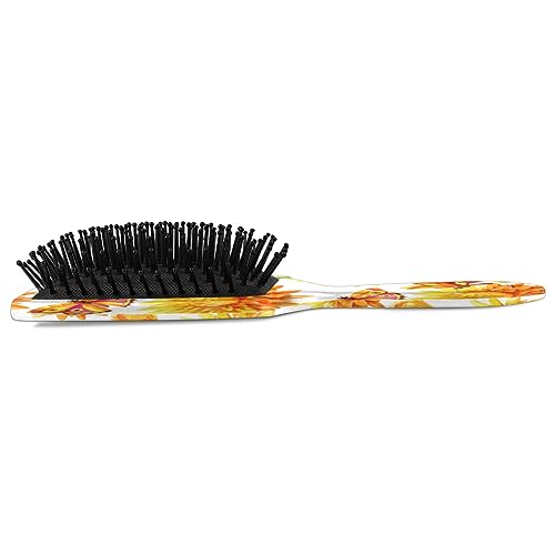 Flower Butterflies Hair Brush Detangler Brush with Nylon Bristle for Thick Curly Thin Long Short Wet or Dry Hair Adds Shine and Makes Hair Health Paddle Hairbrush for Women Men - Image 6