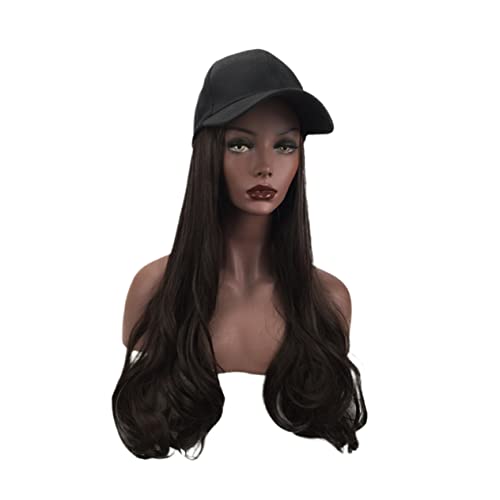 Housoutil 2pcs Beanie Hat Wig Woman Wig Long Curly Hair Wig Long Wig Cap Hairstyles Hair Extension with Hat Curly Closure Wig Human Hair Gabor Wigs for Women Hats Baseball Cap Curls Women's - Image 3