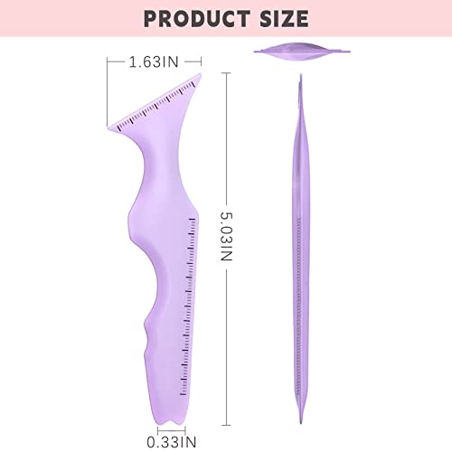 HOSAILY 2PCS 5 in1 Eyeliner Stencils Silicone Winged Tip Eyeliner Aid Eyebrow Pencil Stencils Multi-Purpose Eye Makeup Tool for Winged Eyeliner, Defined Eyebrow, Eyelash, Face Contour and Lip Line - Image 7
