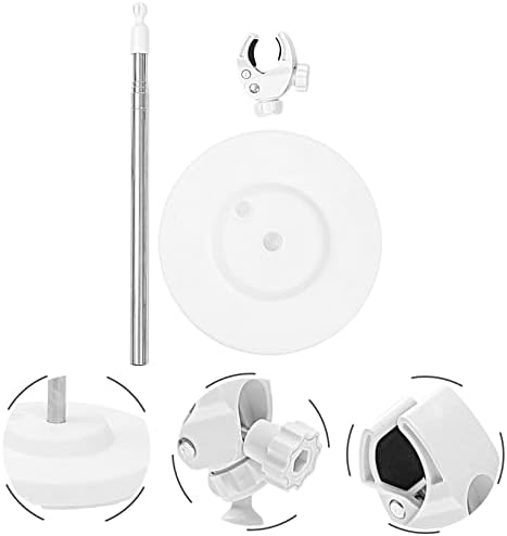 Pet Hair Dryer Hands Free Dryer Holder Pet Hair Blower Stand Shelf Bracket Hair Dryer Stand Holder Rotating Stand Floor Stand Cat White Plastic with Hood Water Blower - Image 5