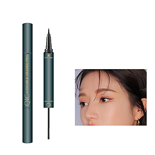 Waterproof 4D Fiber Mascara & Glitter Eyeliner Duo Set for Long-Lasting Wear - Image 3