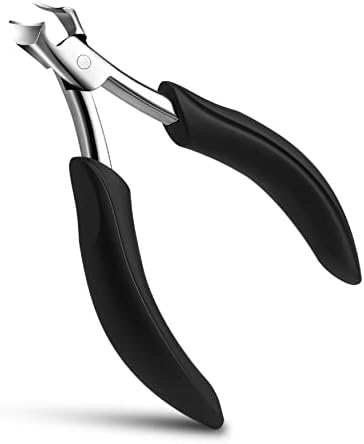 FVION Heavy Duty Nail Clippers for Men, Firm-Grip Toenail Clippers for Seniors' Thick Nails, Nickel Plated Professional Ingrown Toenail Clippers