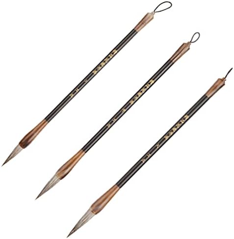 COHEALI 3 Piece Set Horse Hair Wooden Calligraphy Brushes for Beginner Painting - Image 3