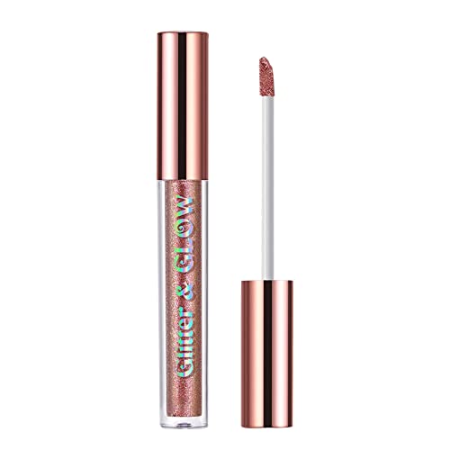 Shimmer Eyeshadow Makeup Liquid Eyeshadow Shiny Eye Shadow Multi-Dimensional Eye Looks Lightweight Longwearing Flake-Proof Waterproof Quick-drying One-Swipe Coverage Todays Daily Deals