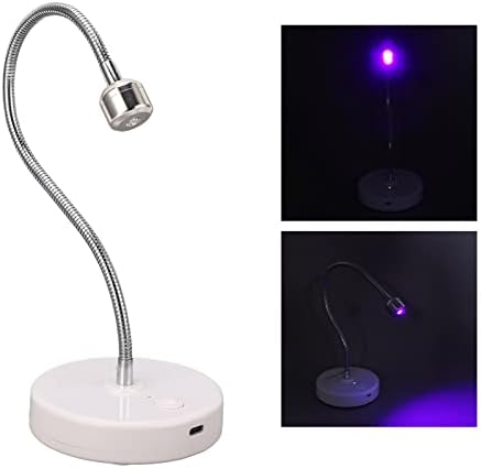 Nail Lamp, USB 3W UV Led Nail Lamp for Gel Nails, 360° Rotatable Gooseneck Gel Nail Light Nail Dryer Polish Lamps, 60S Timing Light, Gel Curing Lamp for Salon, Home Use (LAJS5d4) - Image 2