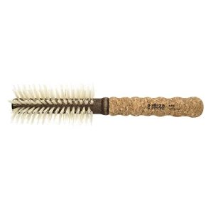 Ibiza Hair Professional (B Series) Round Boar Hair Brush | Blonde Bristles with Cork Handle | For Color Treated & Fine Hair | Add Texture & Shine