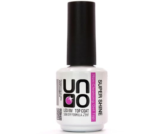 UNO Proffisional Super Shine Top Coat No Wipe Top Gel Soak Off UV LED Shine Finish Long Lasting Nail Salon Manicure
