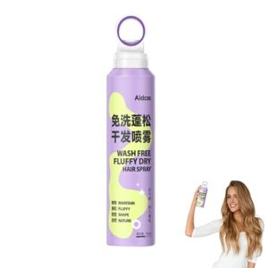 Wash Free Fluffy Dry Hair Spray, Reduces Greasiness & Oiliness Hair Volumizer Spray, Refreshing Oil Control Fluffy Volume Lift Hair Spray, Dry Hair Spray For Everyone (150ML)