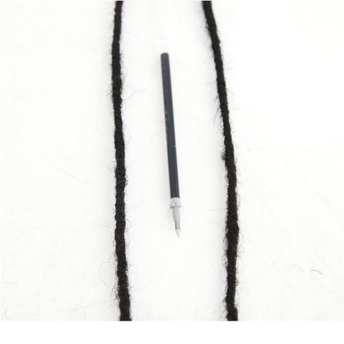 ZigZag Hair Minilocs Dreadlocks Extensions 0.2cm 100strands Micro Sisterlocs Extensions Human Hair Loc Crochet Braiding Hair Decoration for Men/Women/Children (8 Inch, Natural Color) - Image 5