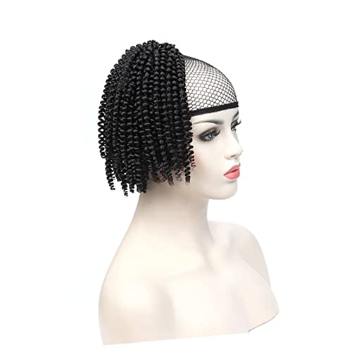 1pc African Dreadlocks Black Outfits Hip- Hop Braid Wig Crochet Hair Curly Afro Wig Human Hair Braids Wigs Twist Wigs Miss Low Temperature Wire Accessories Hip Hop - Image 8