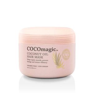 Coconut Oil Hair Mask - Repairs Damage, Prevents Frizz, Restores & Adds Shine | Protein Rich & Extra Hydrating | Paraben Free, Cruelty Free, Made in USA (8 oz)