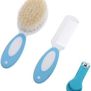 3pcs Wool Brush Home Baby Bath Brush Home Baby Shower Brush Baby Hair Brush Cleaning Shower Cleaning Scrubbers Shower Baby Natural Bristle Comb Wooden Newborn