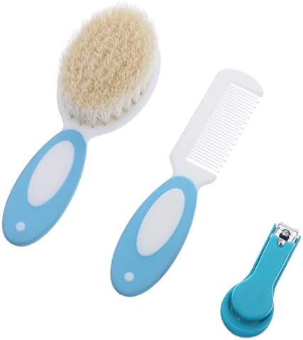 3pcs Wool Brush Home Baby Bath Brush Home Baby Shower Brush Baby Hair Brush Cleaning Shower Cleaning Scrubbers Shower Baby Natural Bristle Comb Wooden Newborn