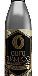 Ouro Blonde Silver Hair Toning Shampoo 8.45 oz Color Enhancer For Brighter Tones