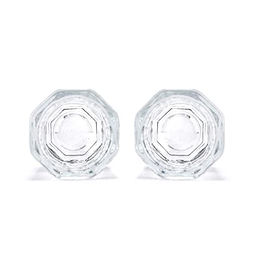 2 Pack Clear Glass Dish Cups for Acrylic Liquid and Powder Nail Art - Image 2