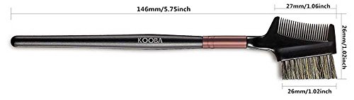 KOOBA Dual-Sided Portable Eyebrow Brush and Eyelash Comb for Effortless Grooming - Image 2