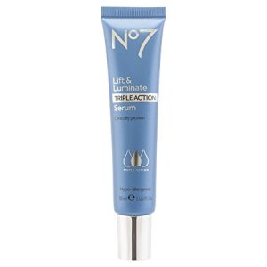 No7 Lift & Luminate Triple Action Face Serum - Collagen Peptide Anti Wrinkle Serum + Brightening Emblica & Vitamin C Face Serum + Pro Retinol Skin Firming Hyaluronic Acid & Hibiscus (30ml)